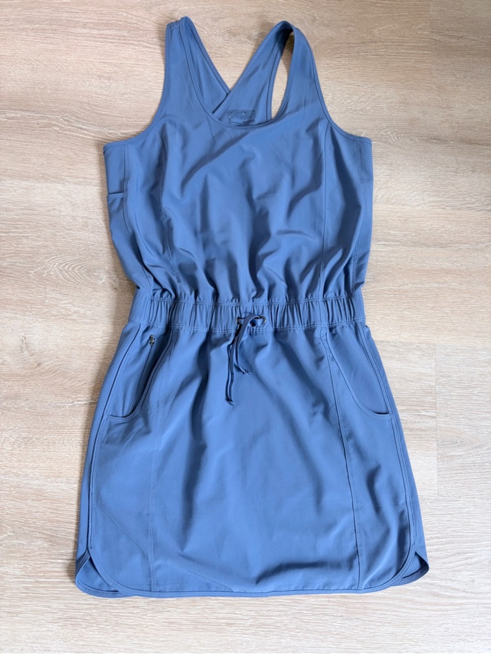 Patagonia Fleetwith Stretch Active Racerback Mini Dress in Current Blue- Small